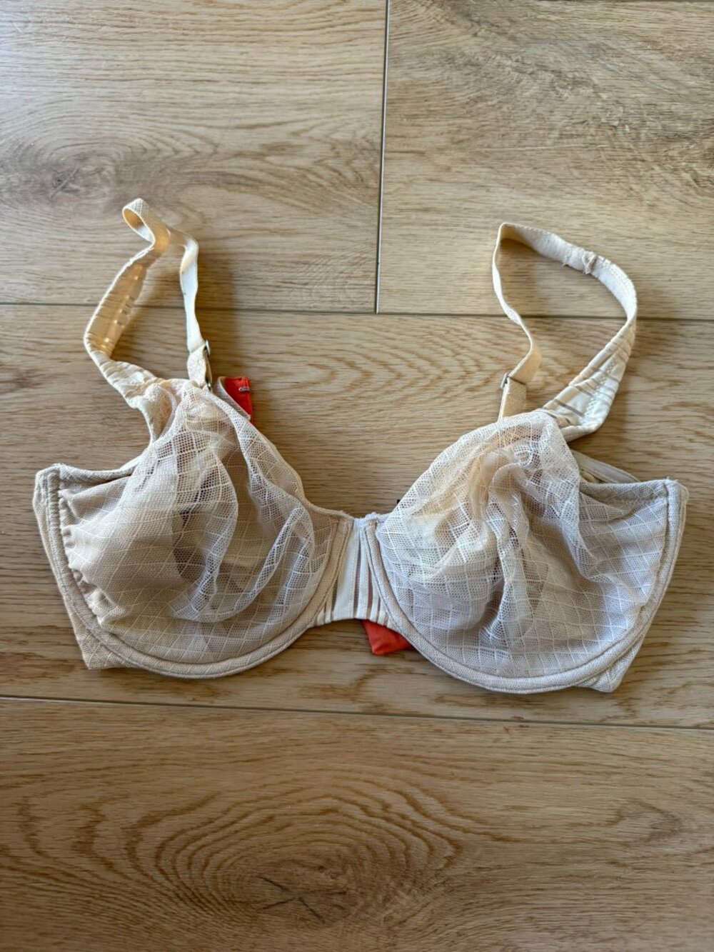 She Walks in Beauty Maternity Nursing Bra Women's Beige Mesh 36DD Comfortable